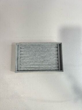 Velvet Jewelry Ring Tray Organizer in Light Gray